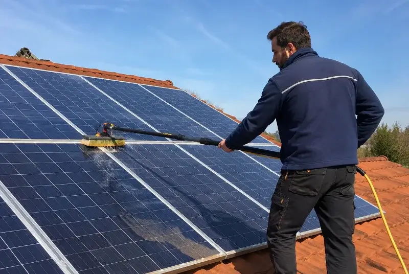 Nettoyage et entretien de panneaux solaires à Jouqueviel